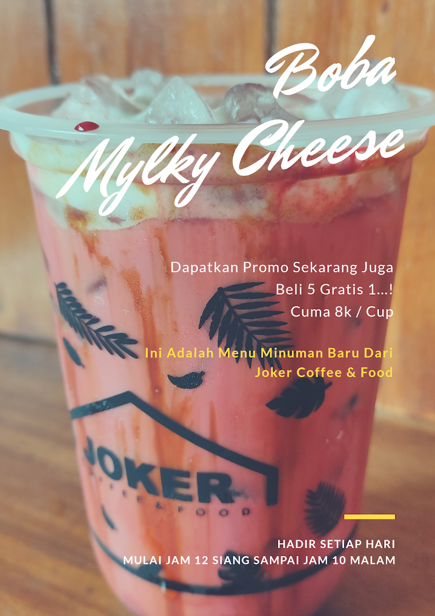 JOKER COFFEE menu board