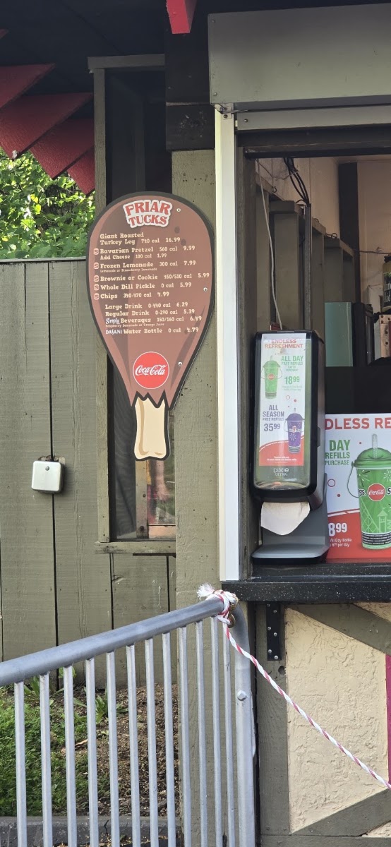 Friar Tuck's menu board