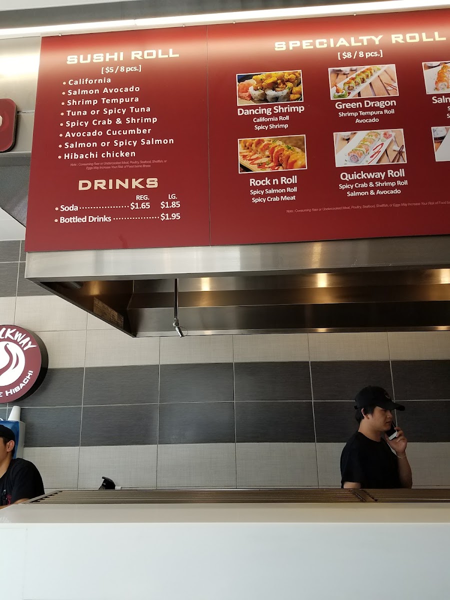 Quickway menu board