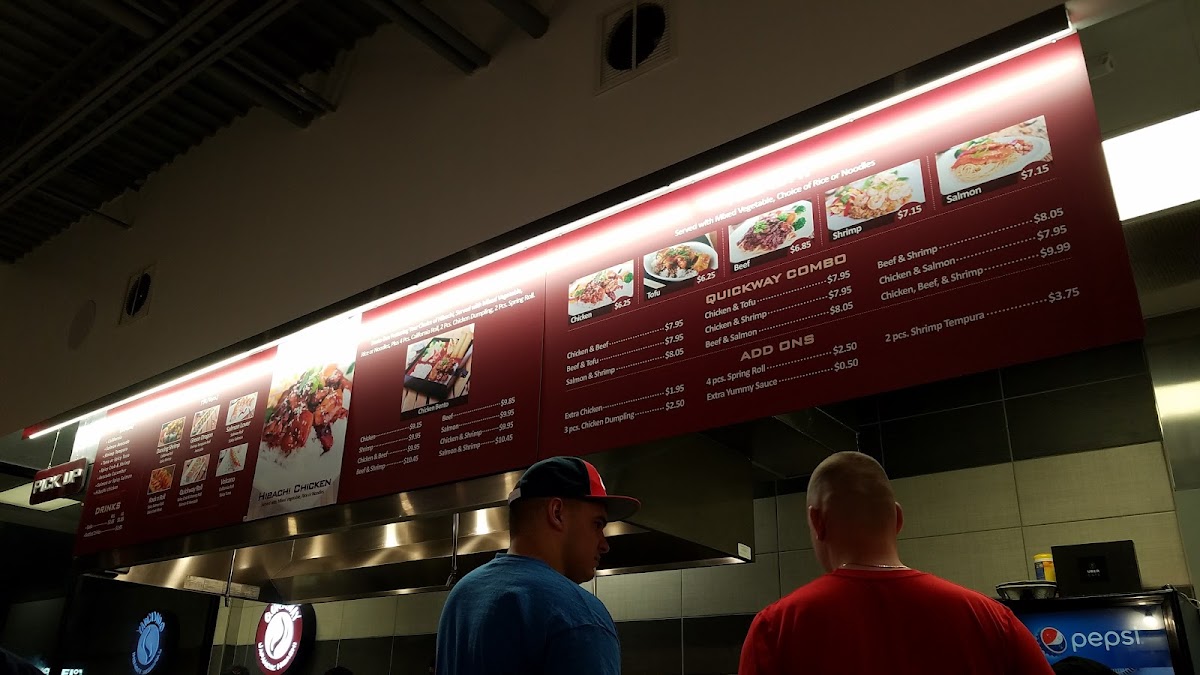Quickway menu board