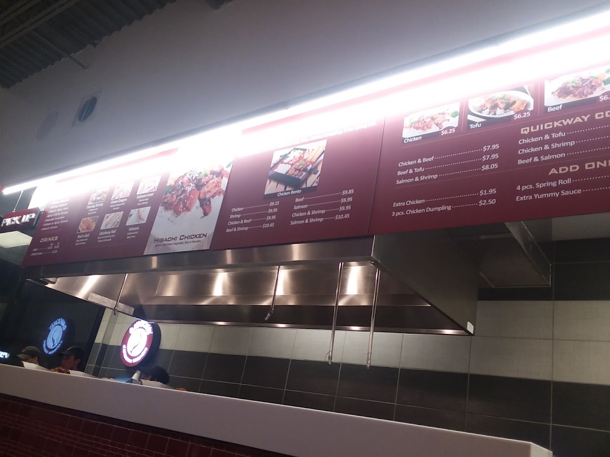 Quickway menu board