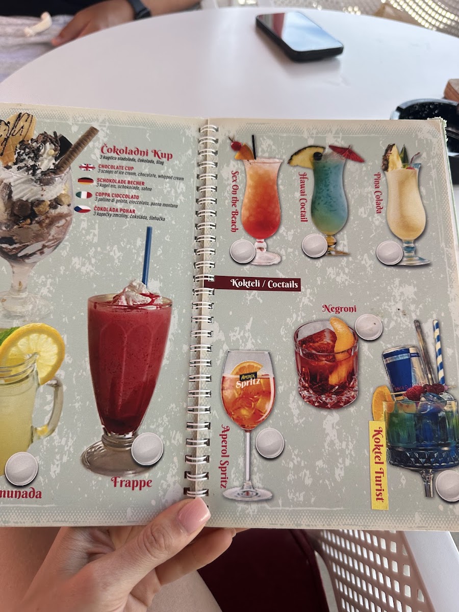Caffe Turist menu board