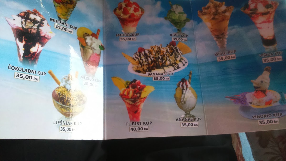 Caffe Turist menu board