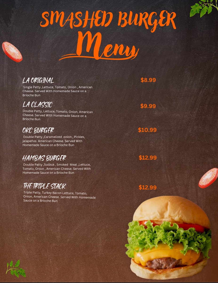 Euro Eats Inc menu board