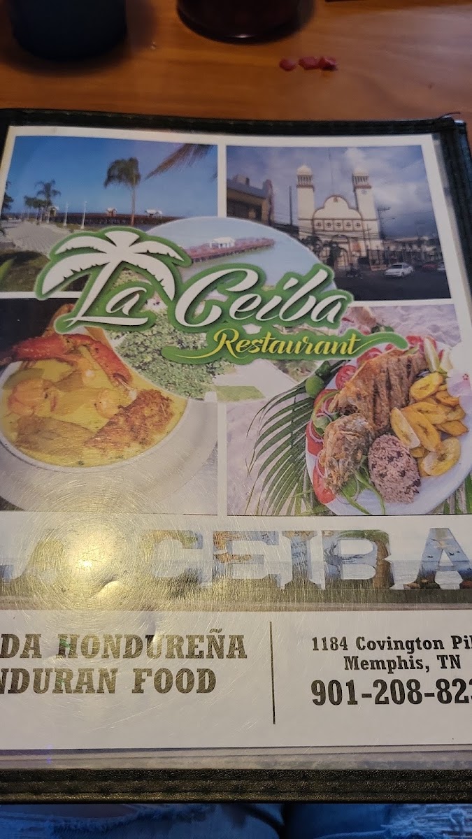 La Ceiba Restaurant menu board