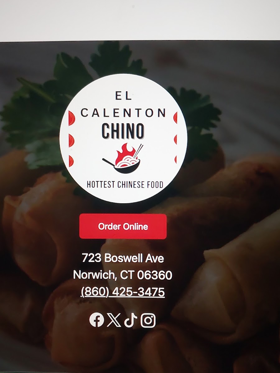 El calenton chino menu board
