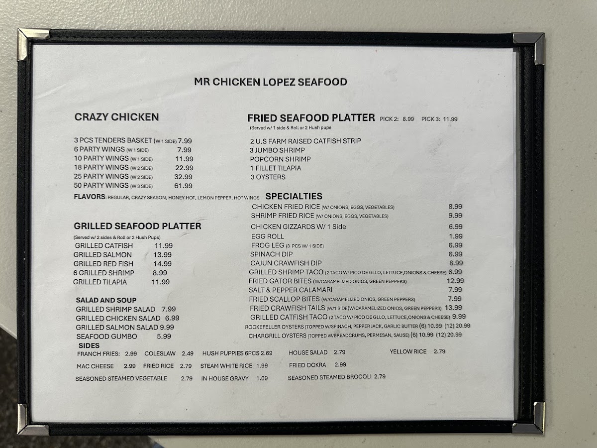 Mr chicken lopez seafood