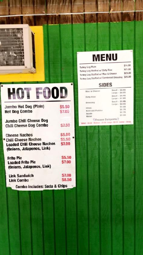 Miss Houston’s menu board