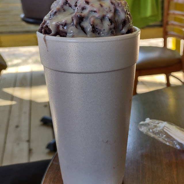 Grape Shaved Ice with Cream