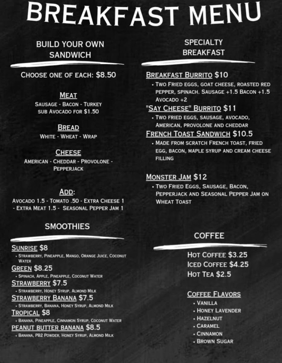 The 14K Kitchen menu board