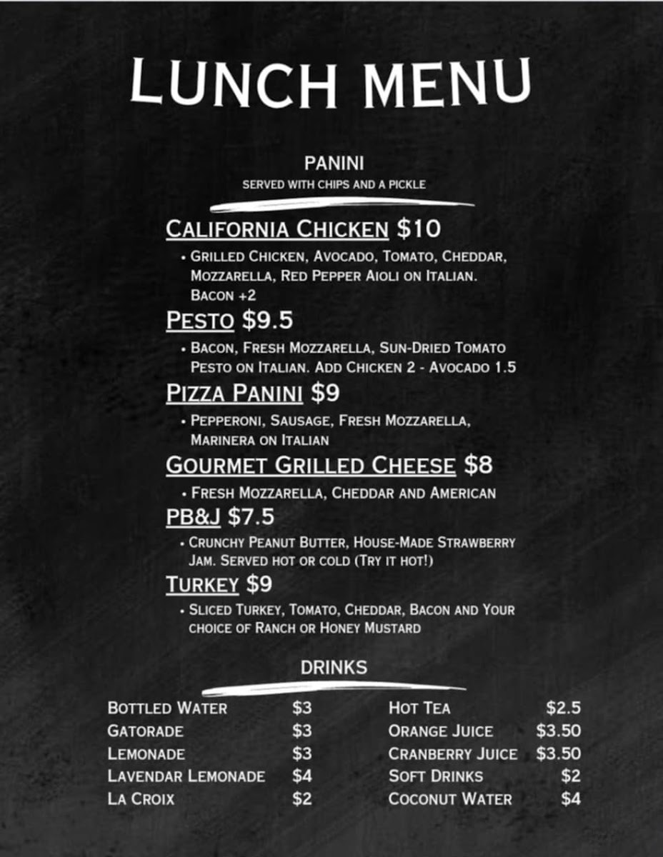 The 14K Kitchen menu board