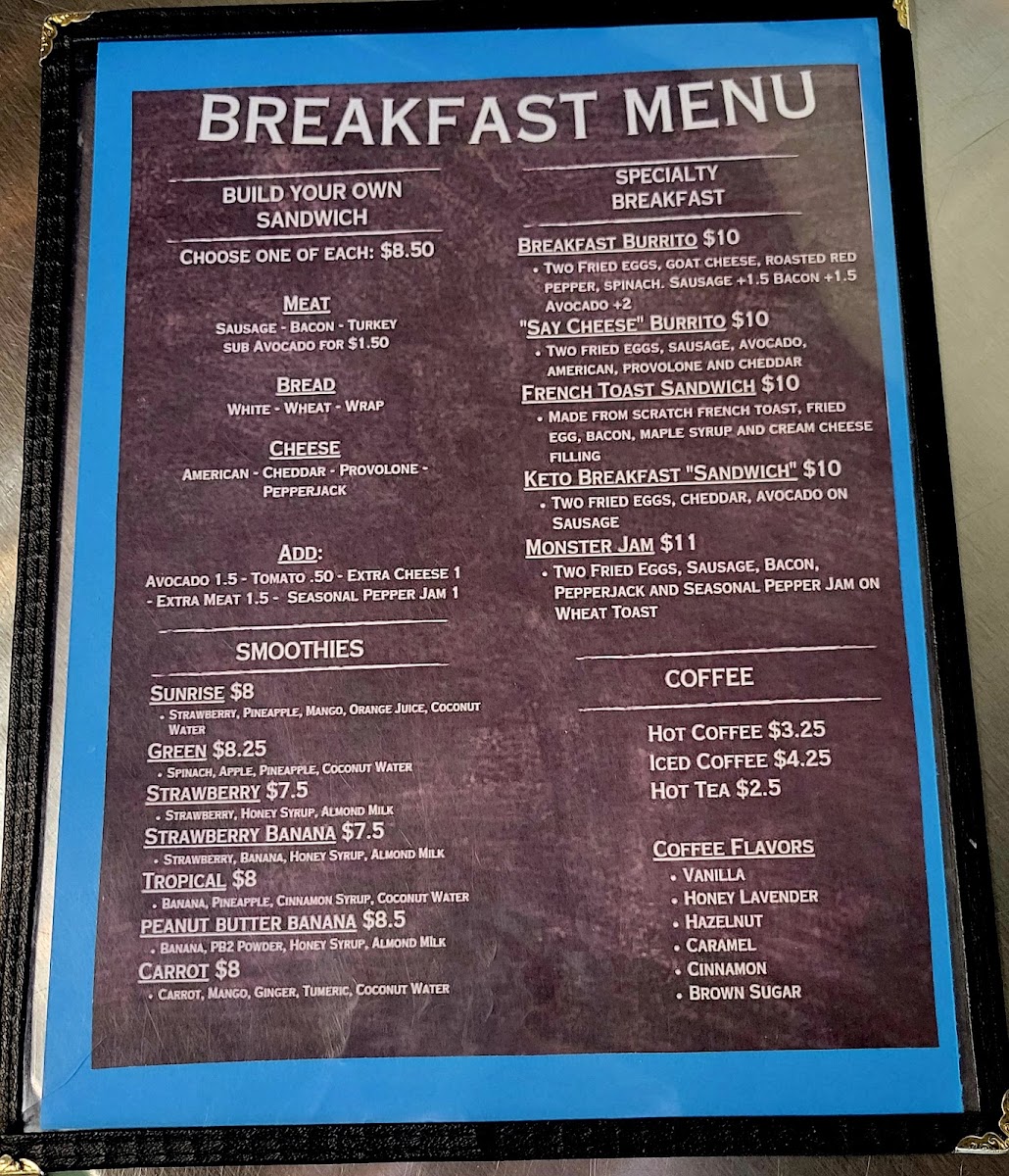 The 14K Kitchen menu board