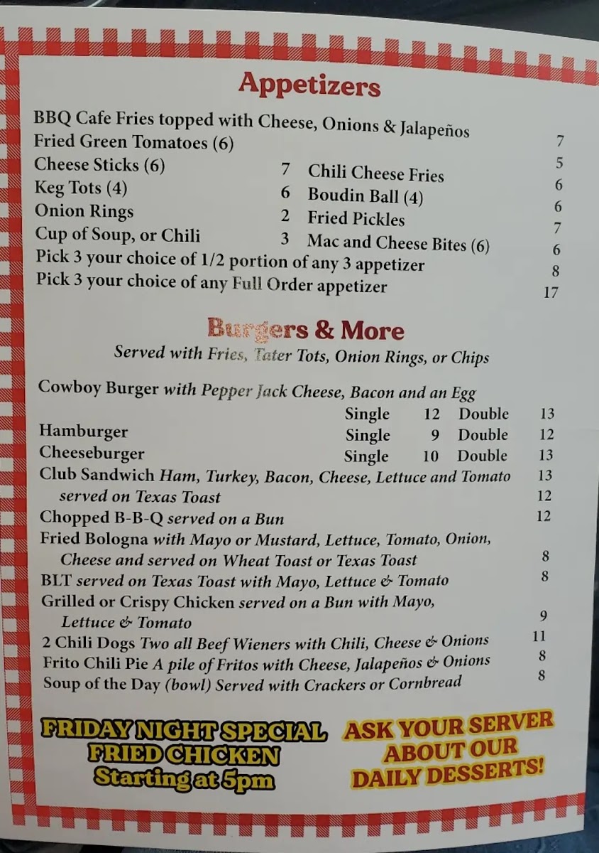 City cafe menu board