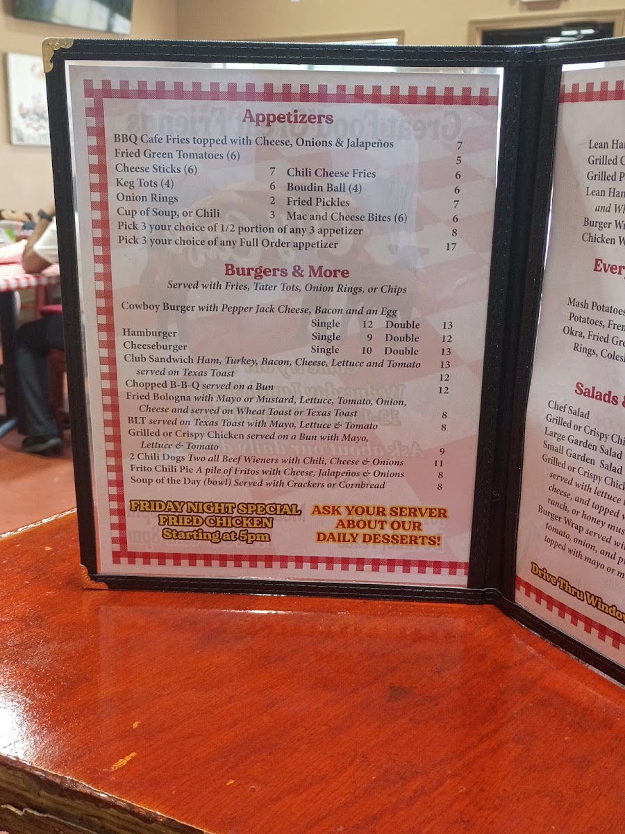 City cafe menu board