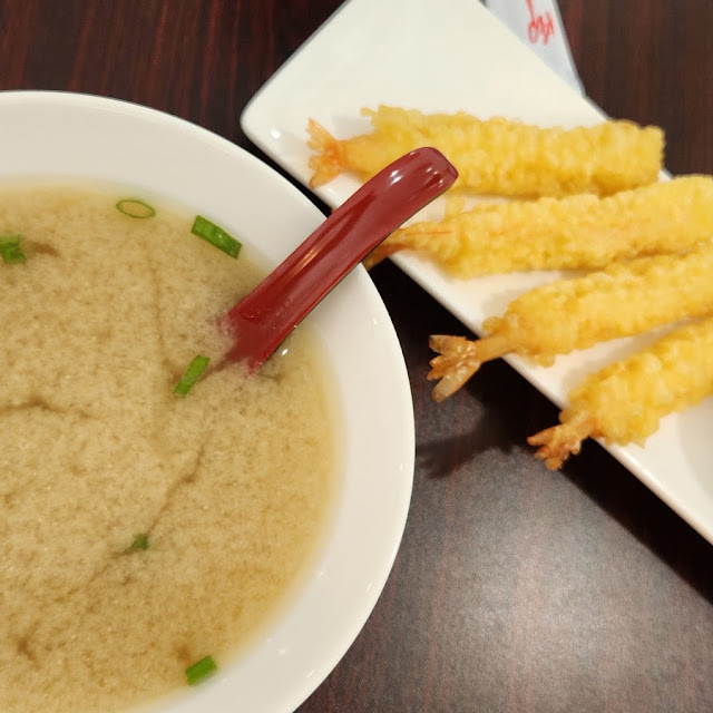 Miso Soup and Shrimp Tempura