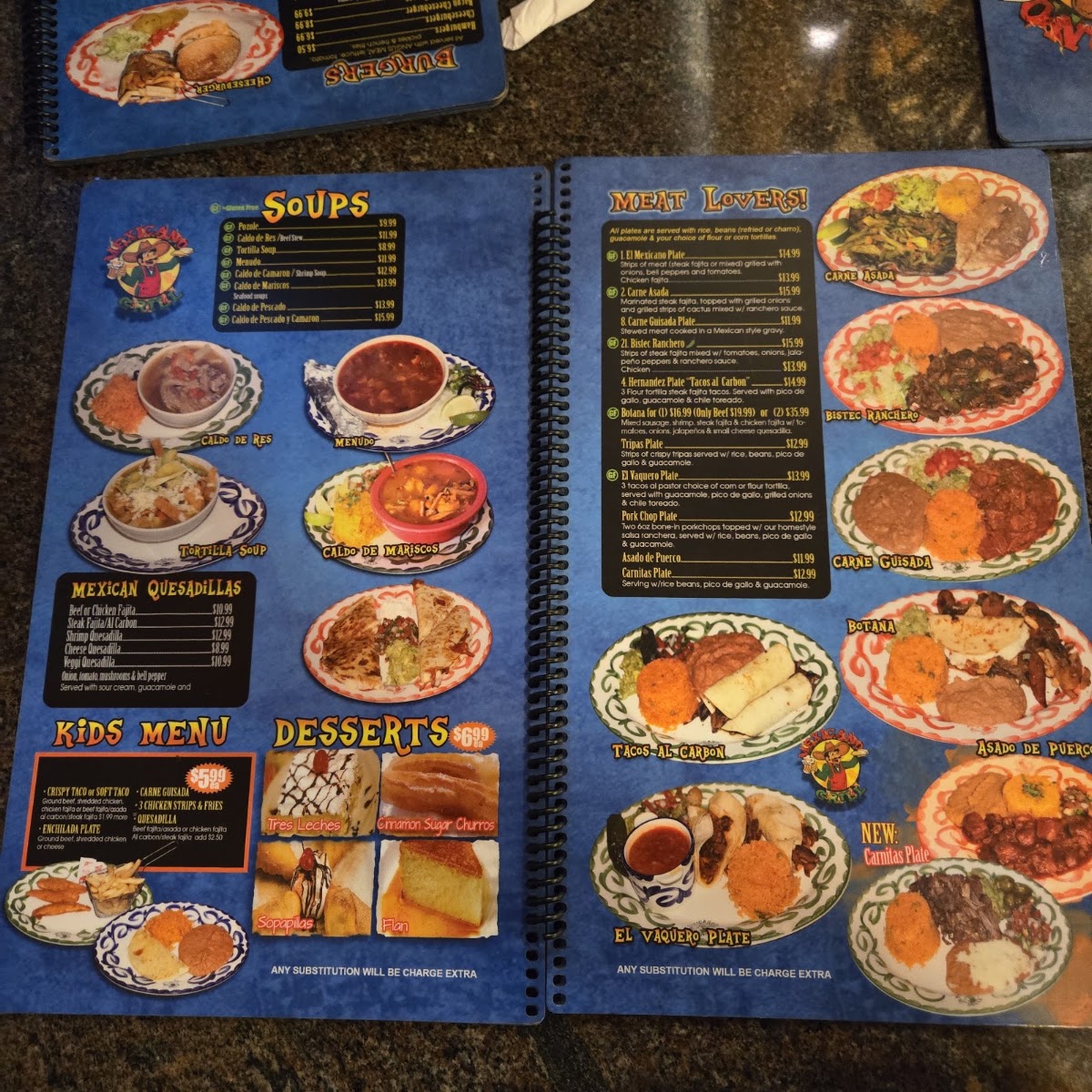 Mexicano Grille #2 menu board