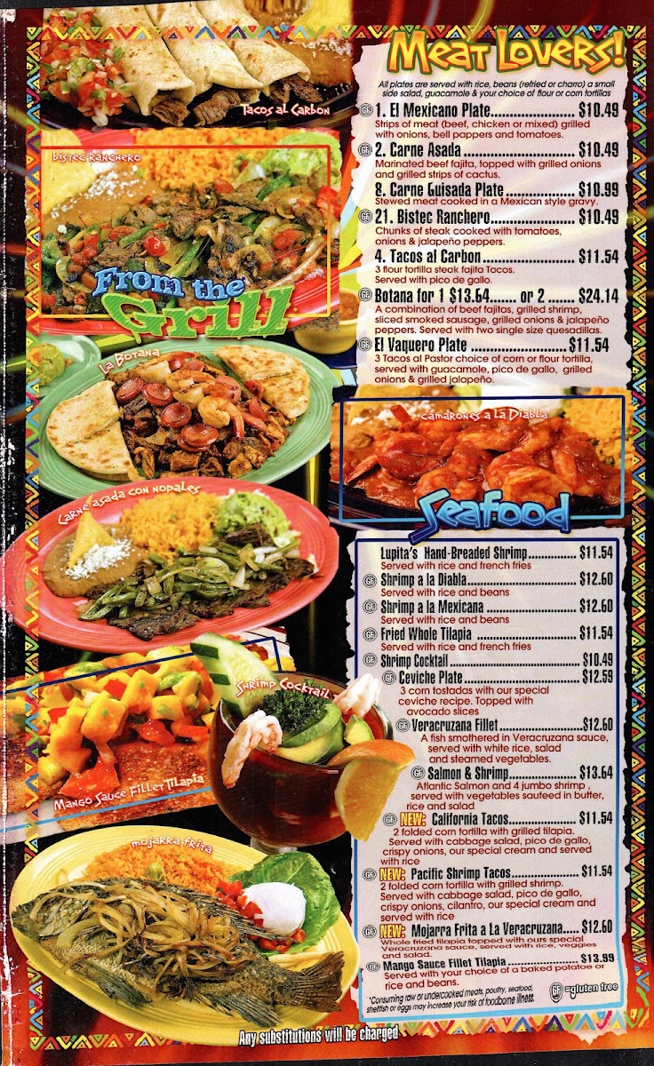 Mexicano Grille #2 menu board