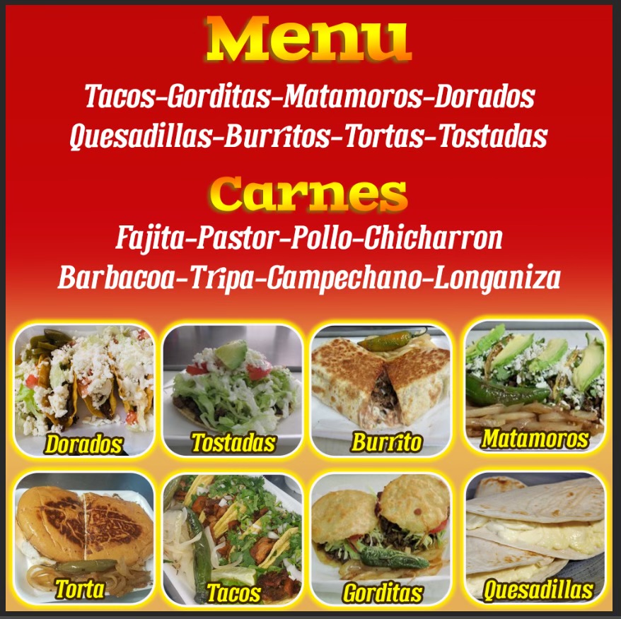 Tacos al pastor el trompo menu board