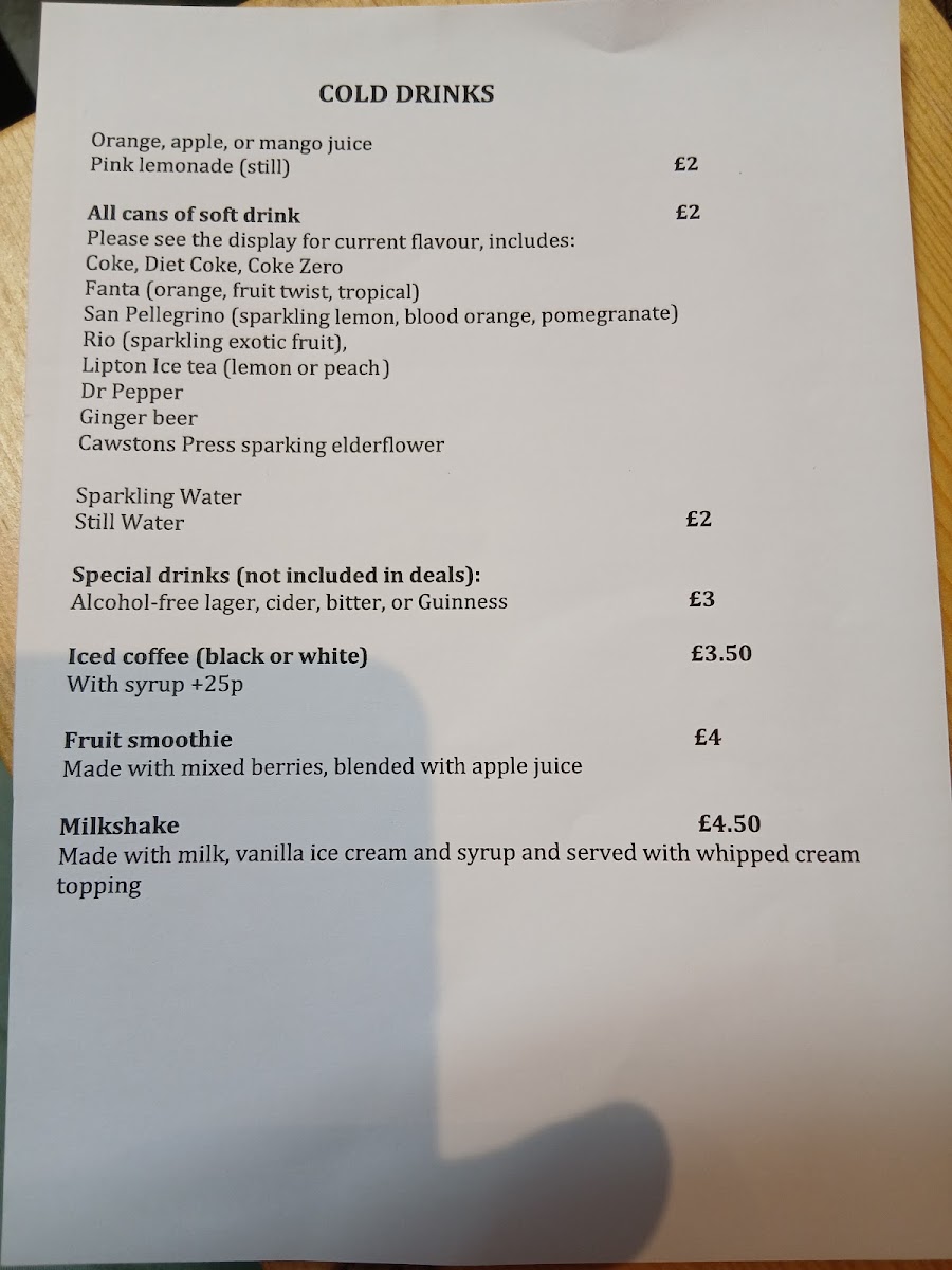 Chatterbox menu board