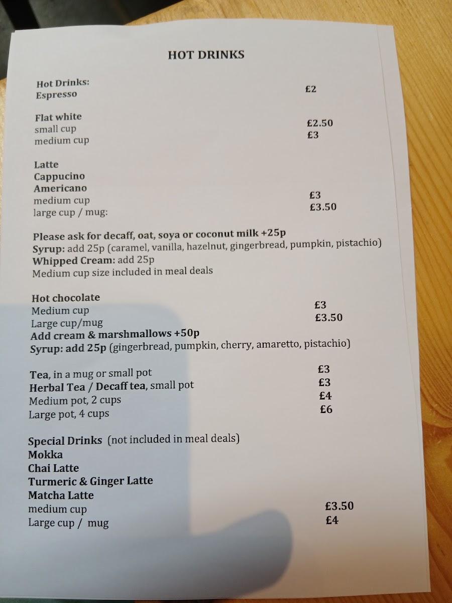 Chatterbox menu board
