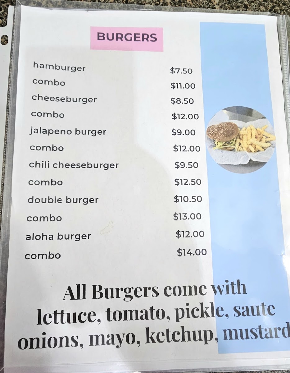 T's Lunchbox menu board