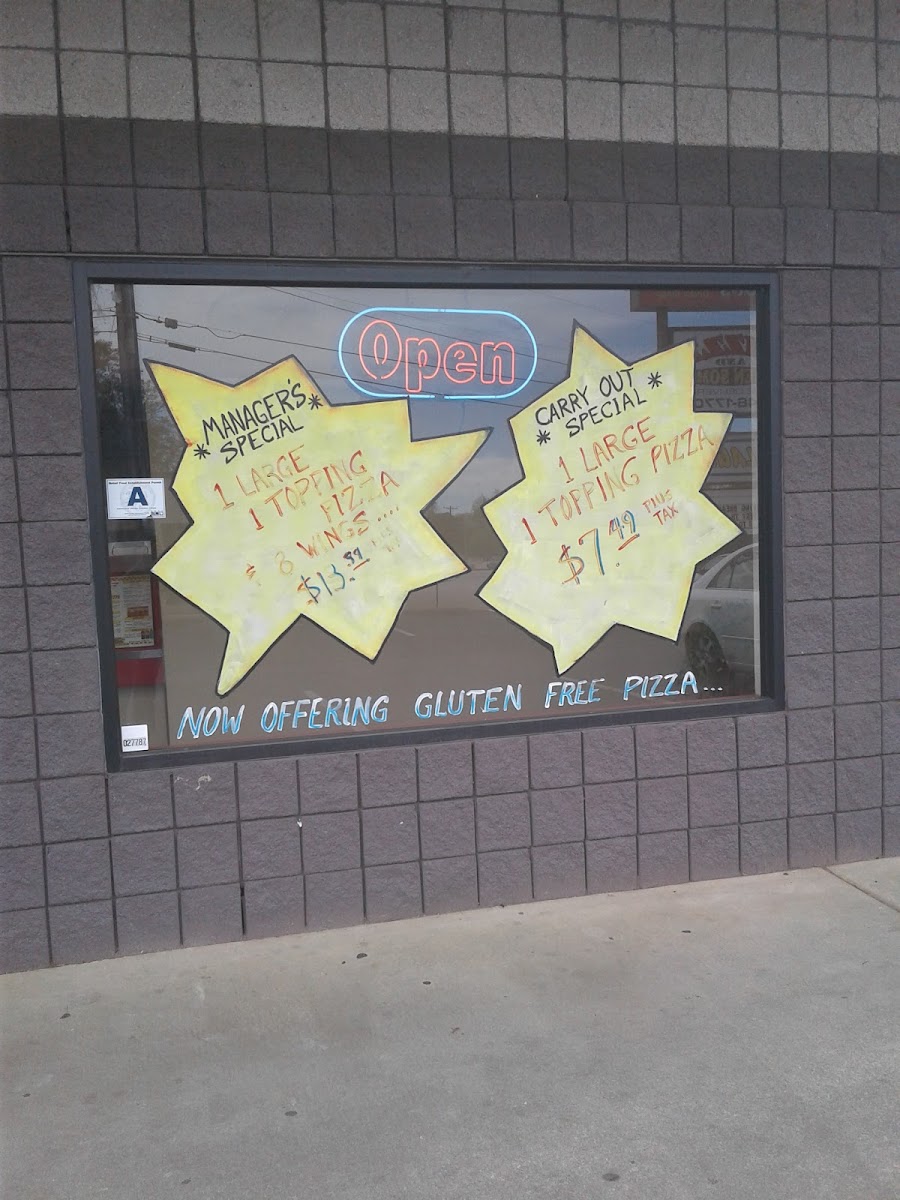 Pizza and Then Some menu board