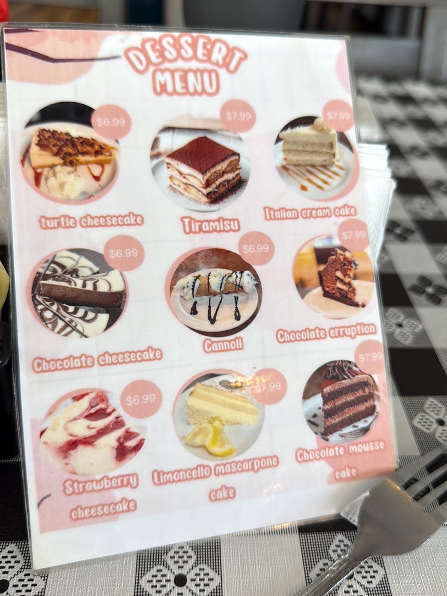 Joe's Italian Coffeyville menu board