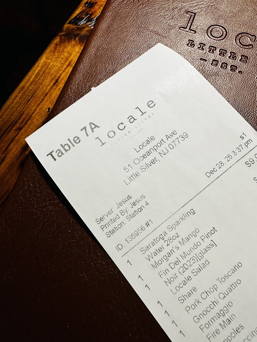 Locale menu board