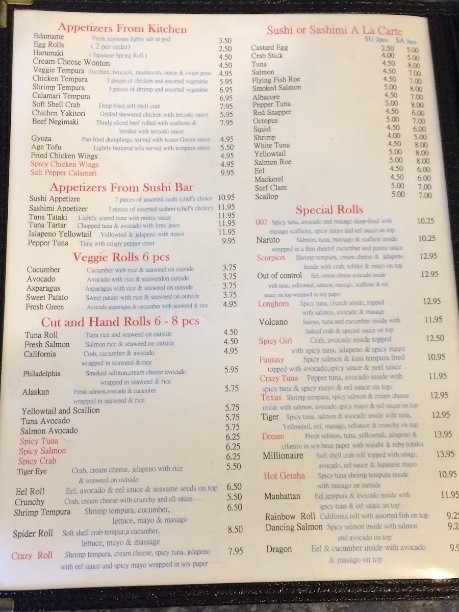Happy Chinese | Wok & Sushi menu board