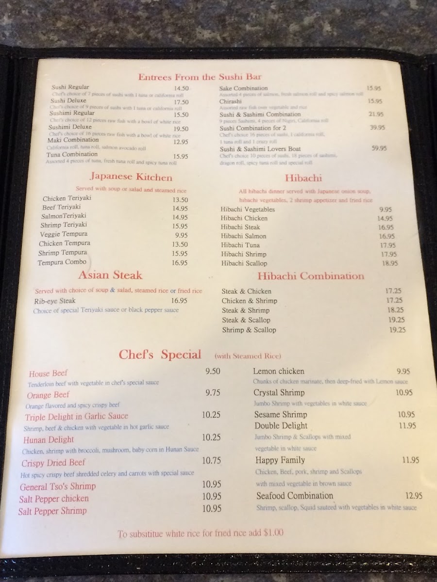 Happy Chinese | Wok & Sushi menu board