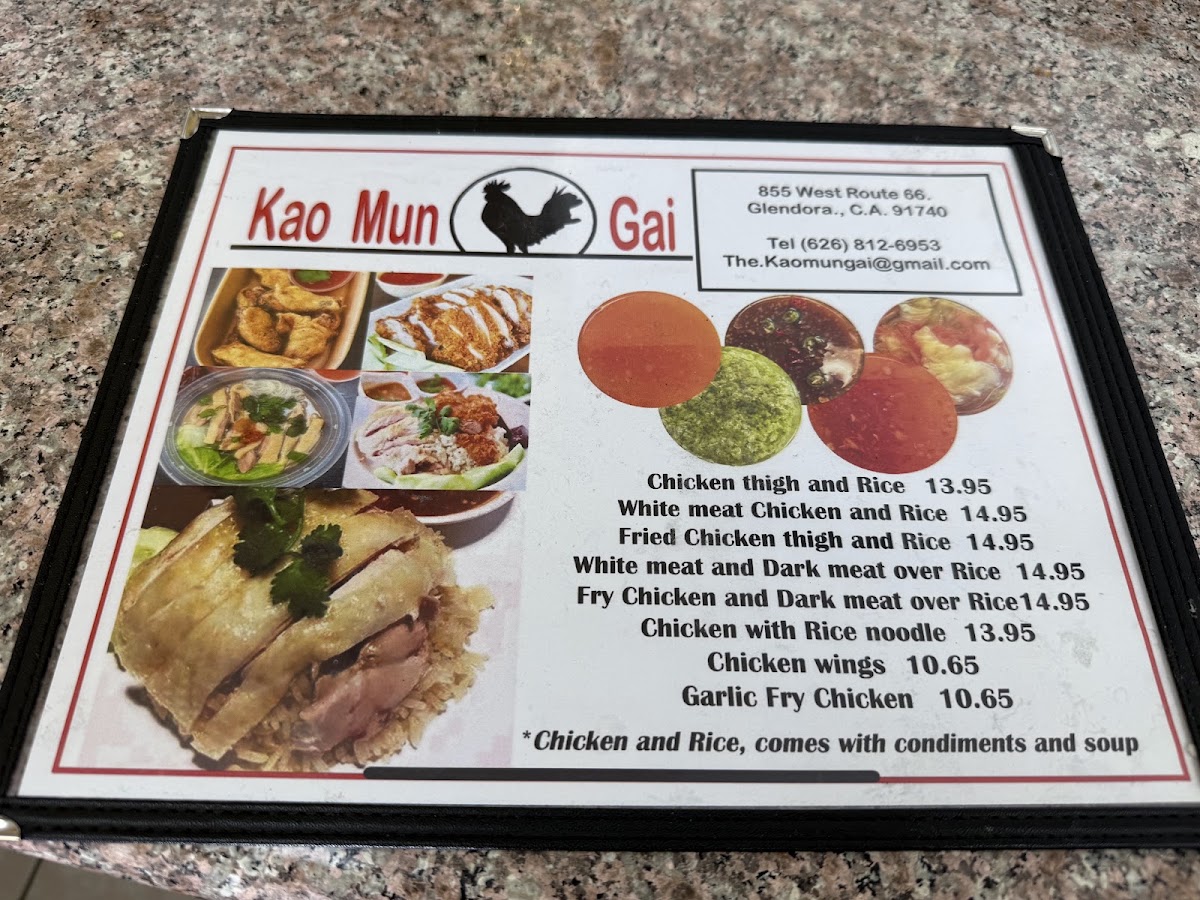 Kaomungai menu board