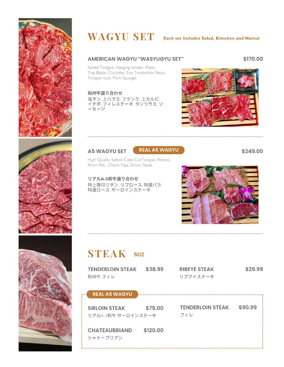 Torachan Japanese BBQ menu board