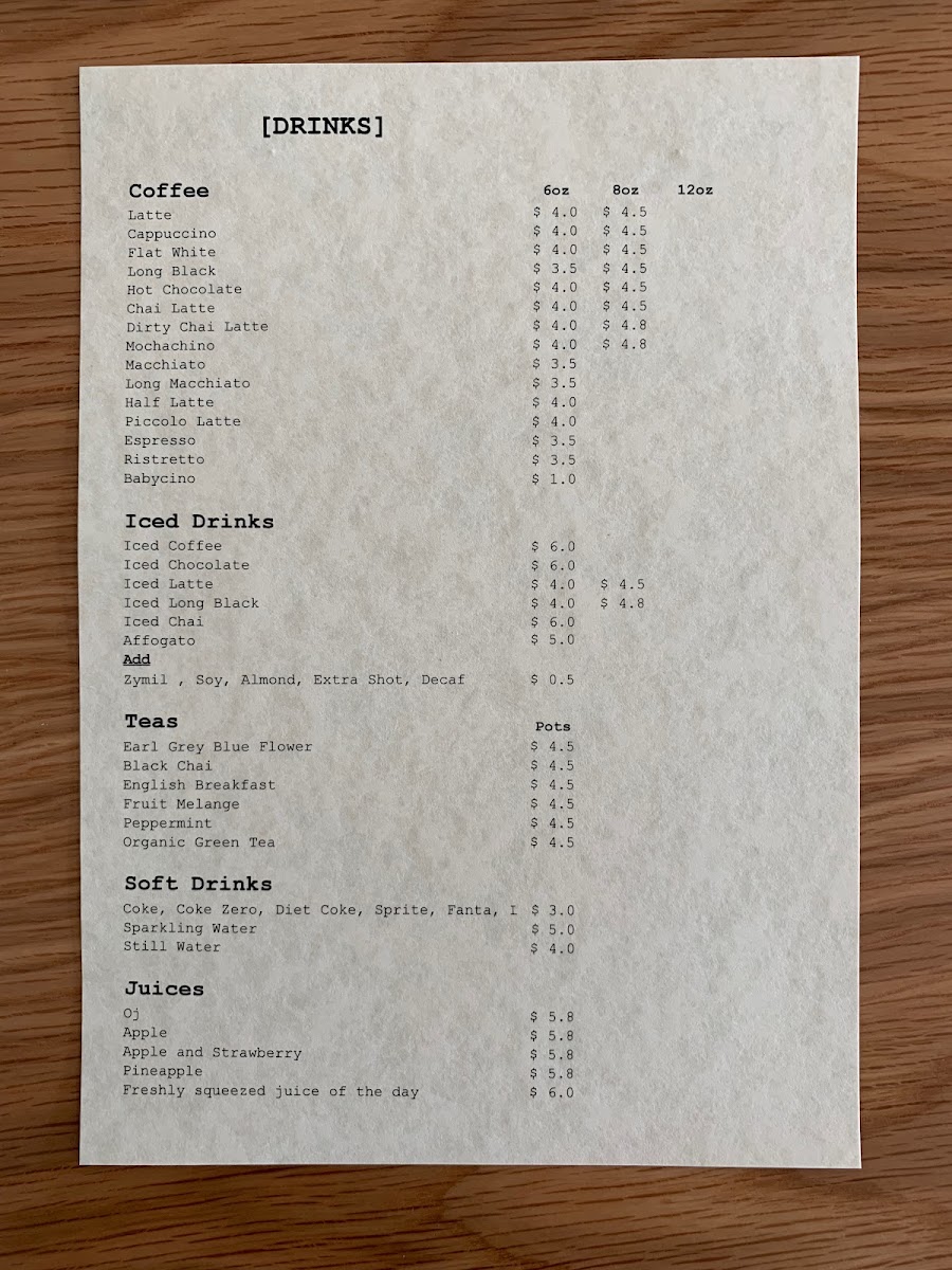 Four7Six Cafe menu board