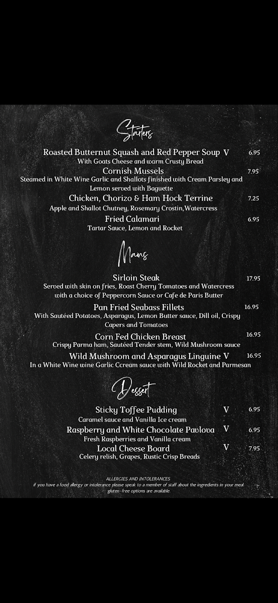 Dorchester Market Cafe menu board