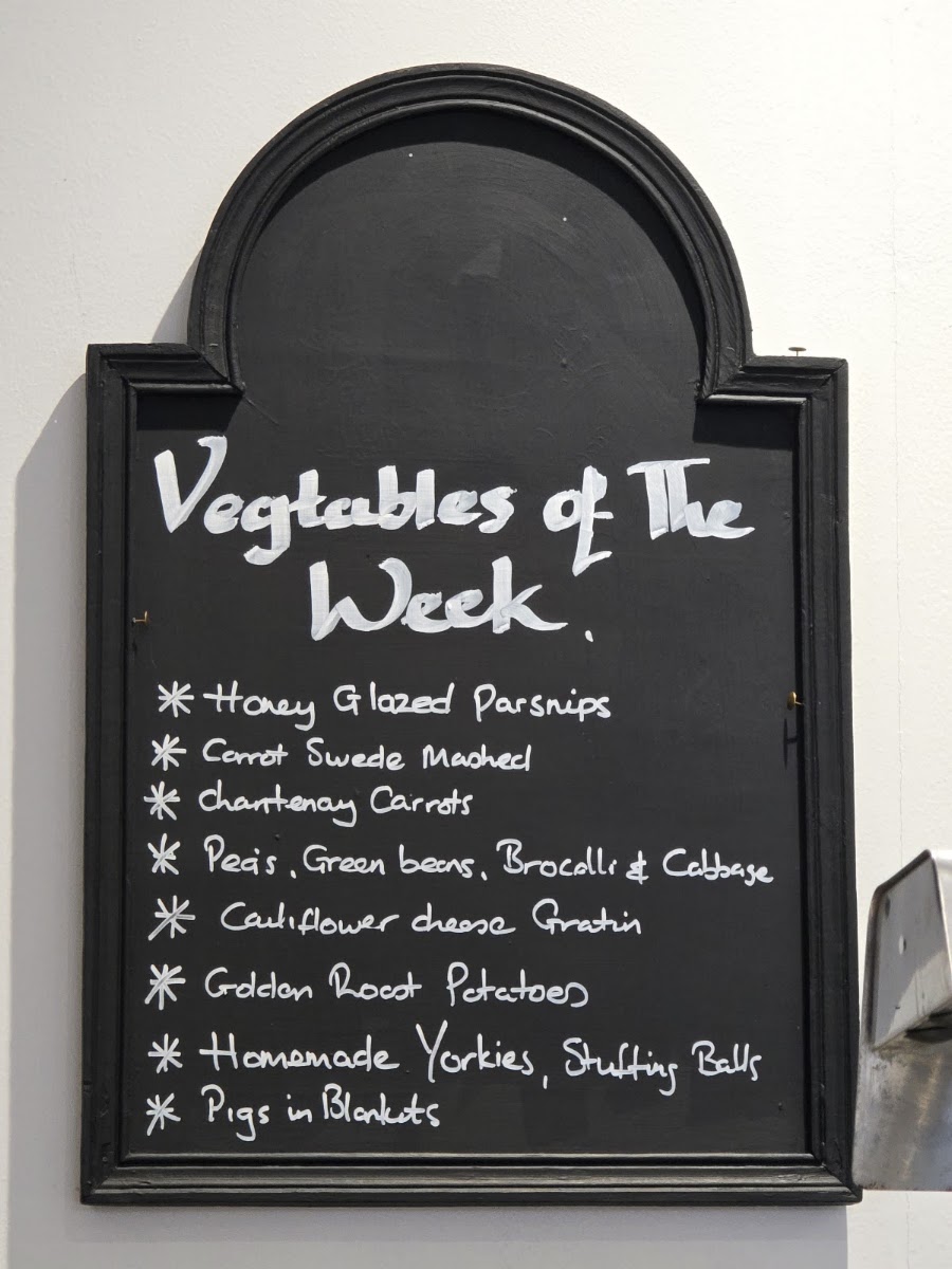 Dorchester Market Cafe menu board