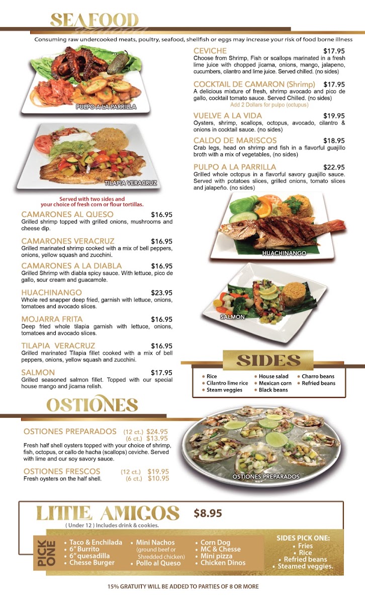 El Patron Cocina Mexicana menu board