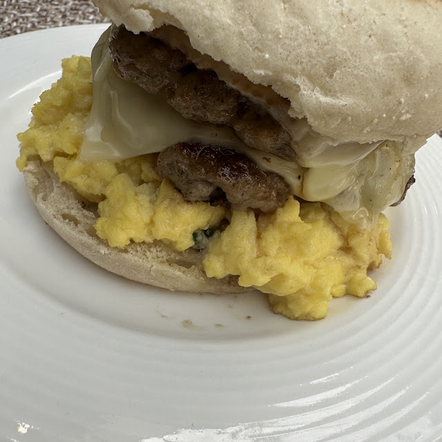 Sausage Egg and Cheese on English Muffin