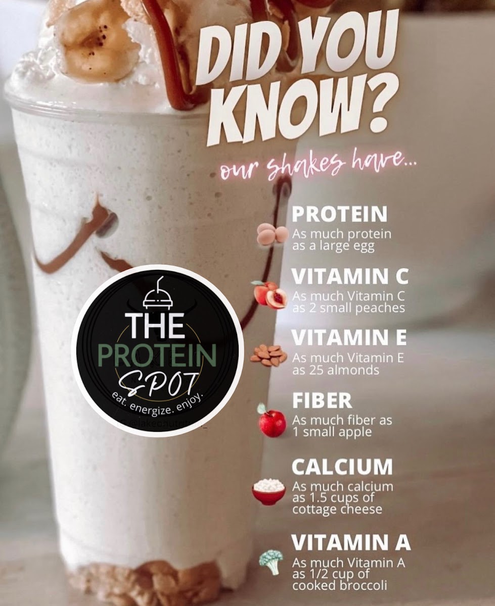 The Protein Spot menu board