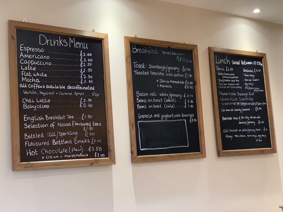 Cara Coffee menu board