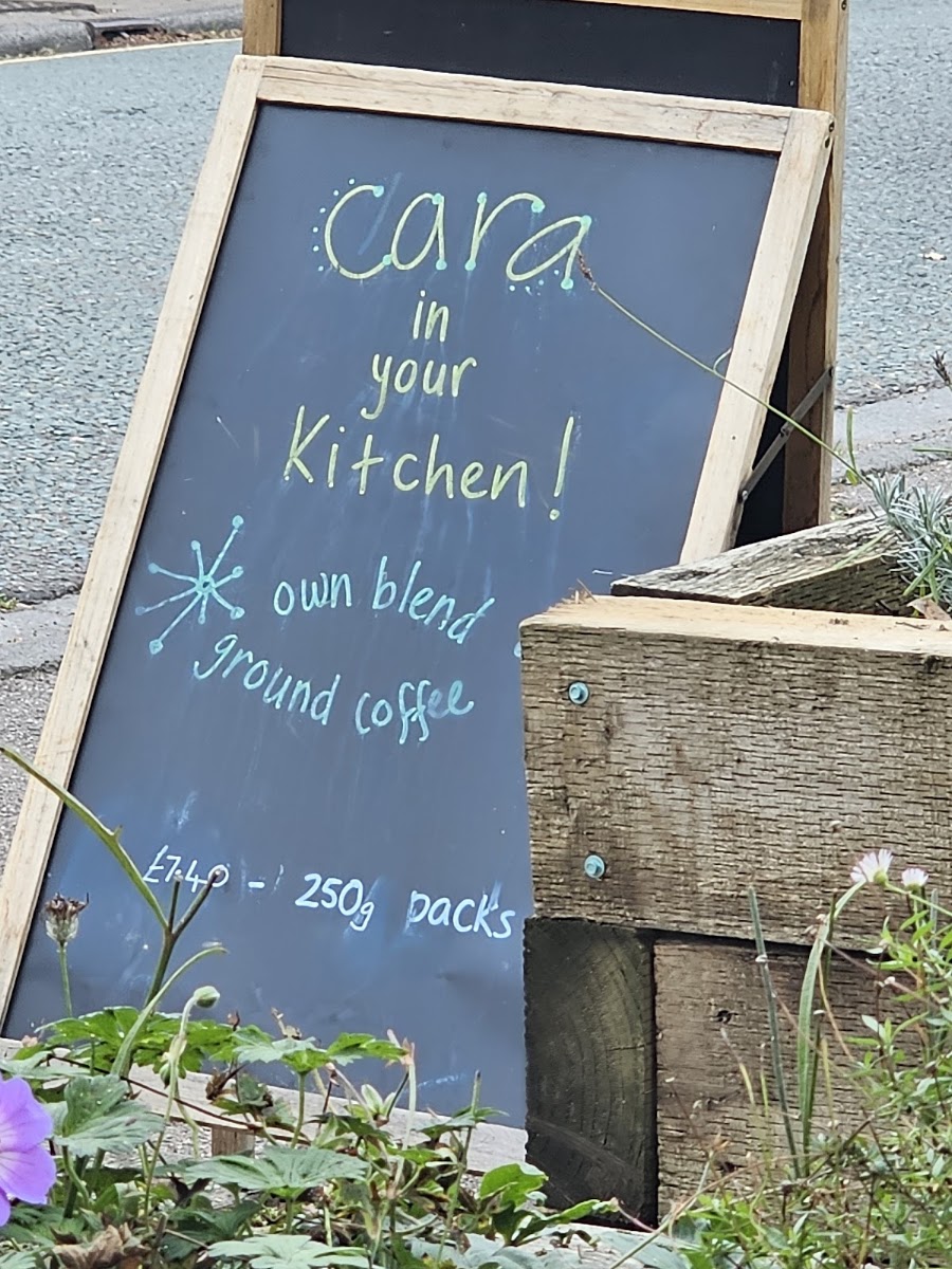 Cara Coffee menu board