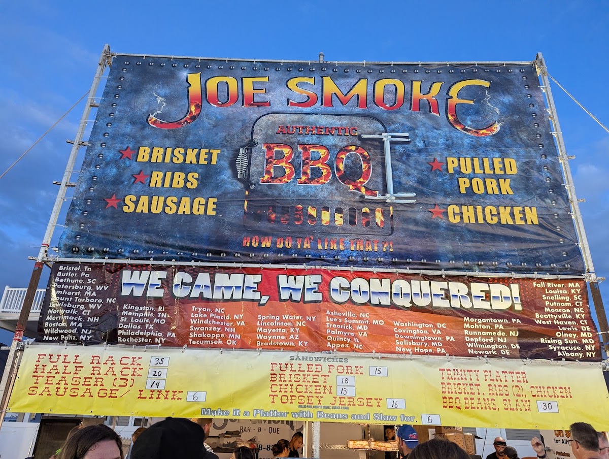 New Jersey State Barbecue Championship menu board