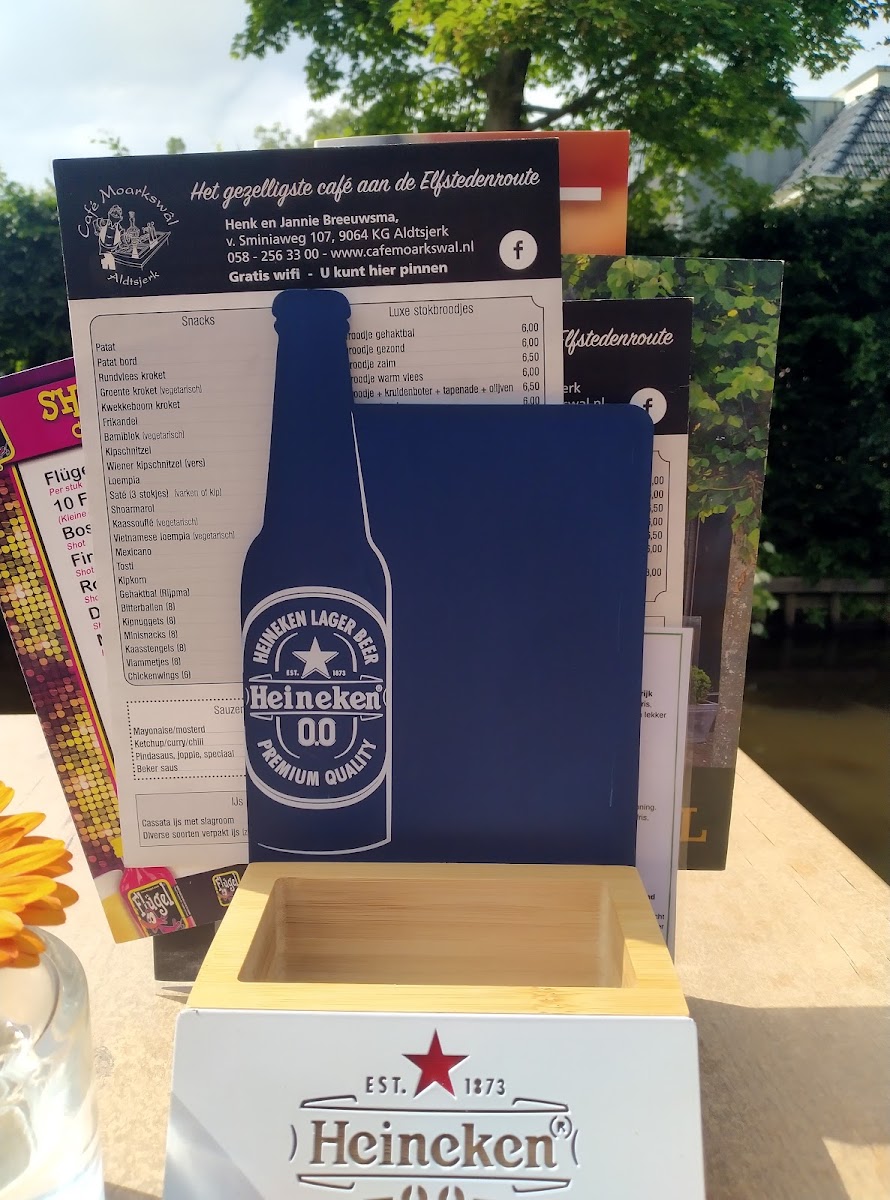 Café Moarkswâl menu board