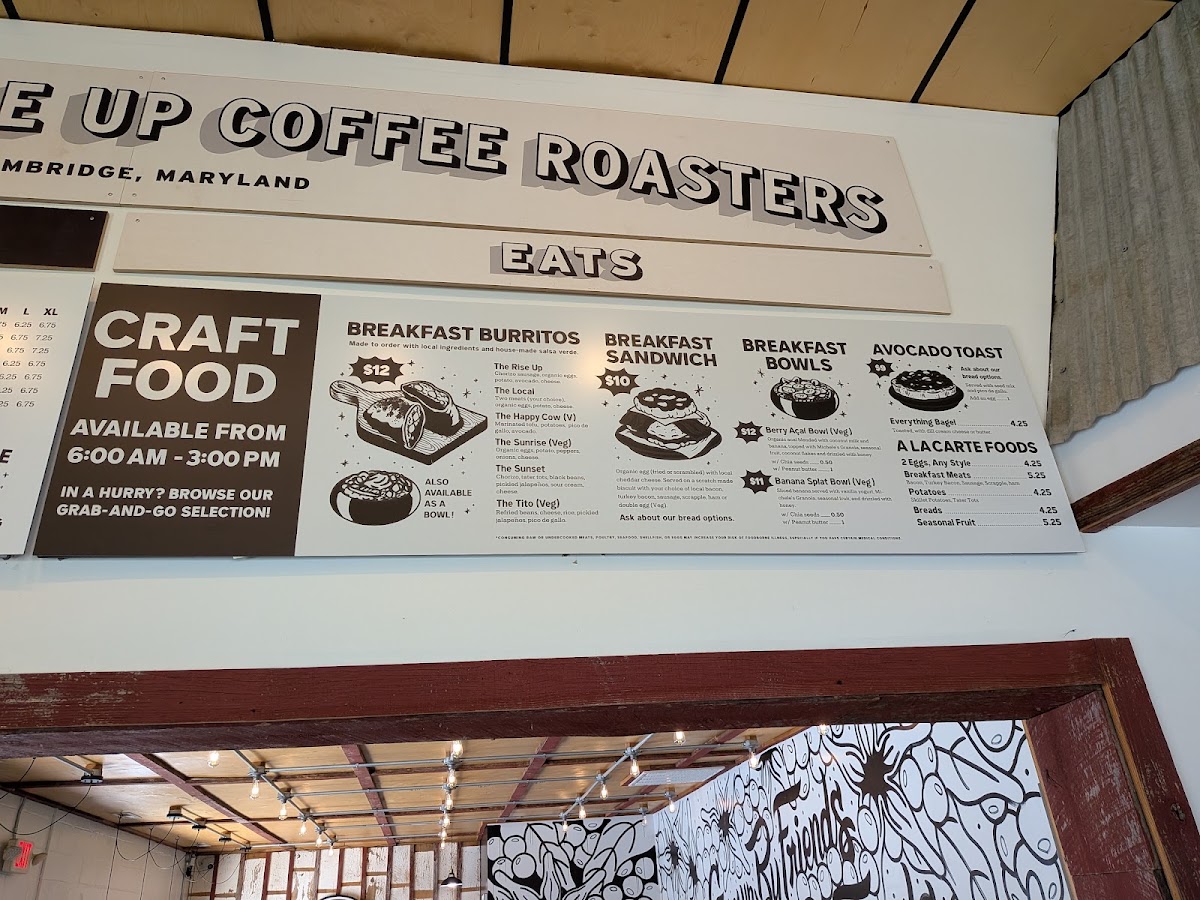 Mad Eggs menu board