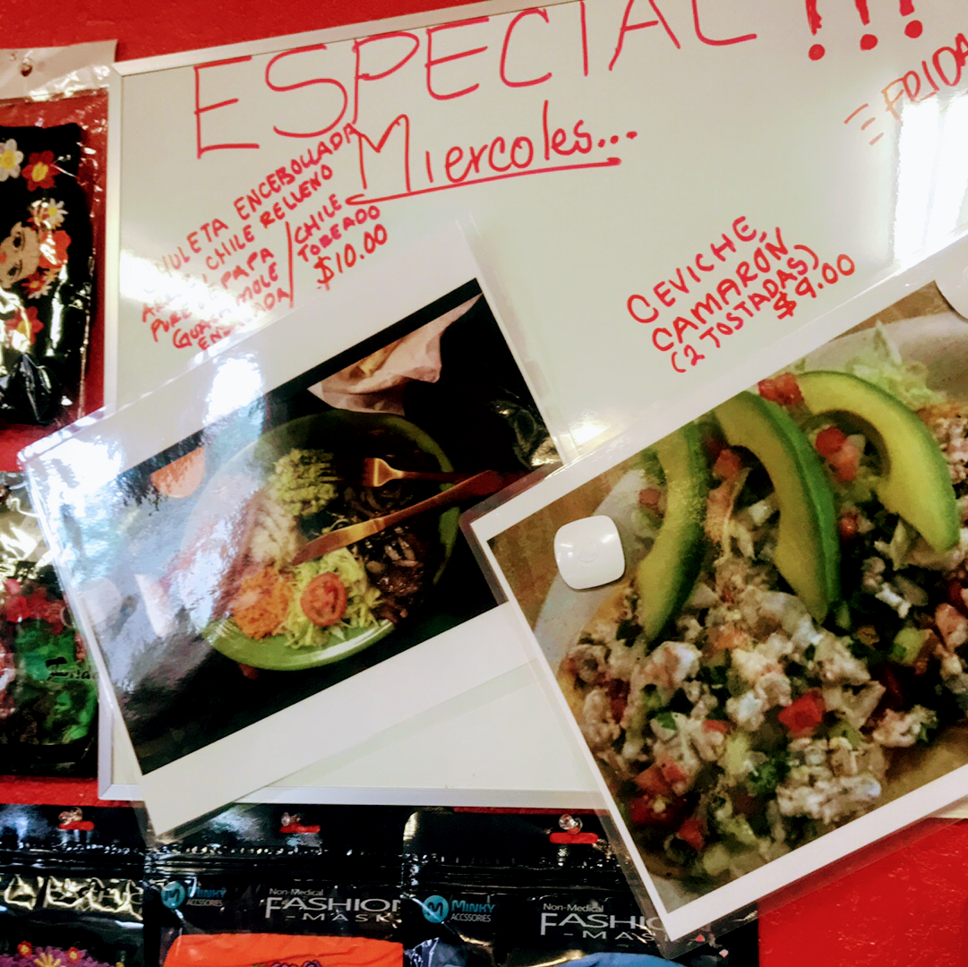 Frida's Restaurant menu board
