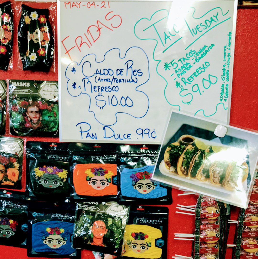 Frida's Restaurant menu board