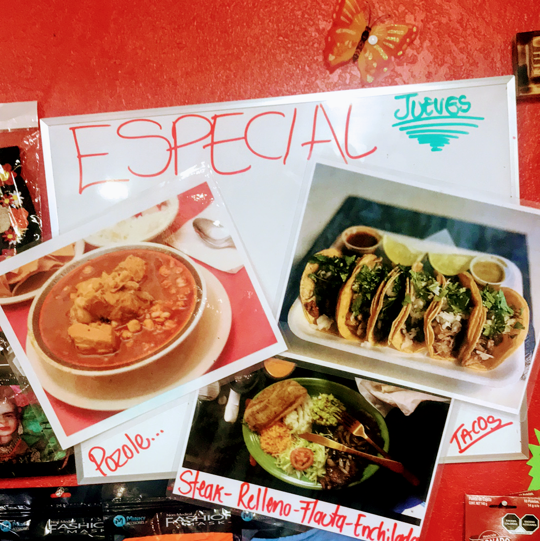 Frida's Restaurant menu board