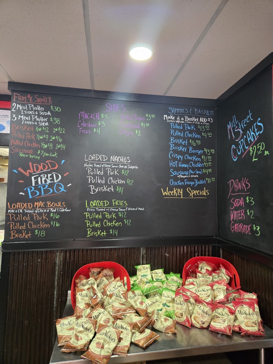 Red Line BBQ menu board