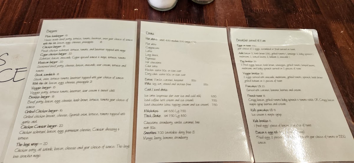 @Em's Place menu board