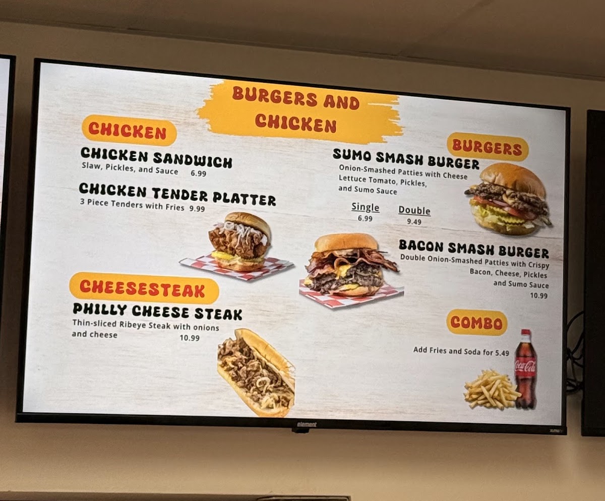 Sumo Doughnuts menu board