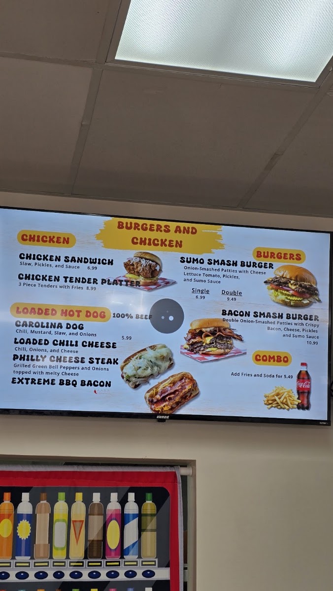 Sumo Doughnuts menu board